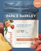 Papa & Barkley - Releaf: Strawberry Peach, 400mg CBD / 20mg THC 20:1 Gummy