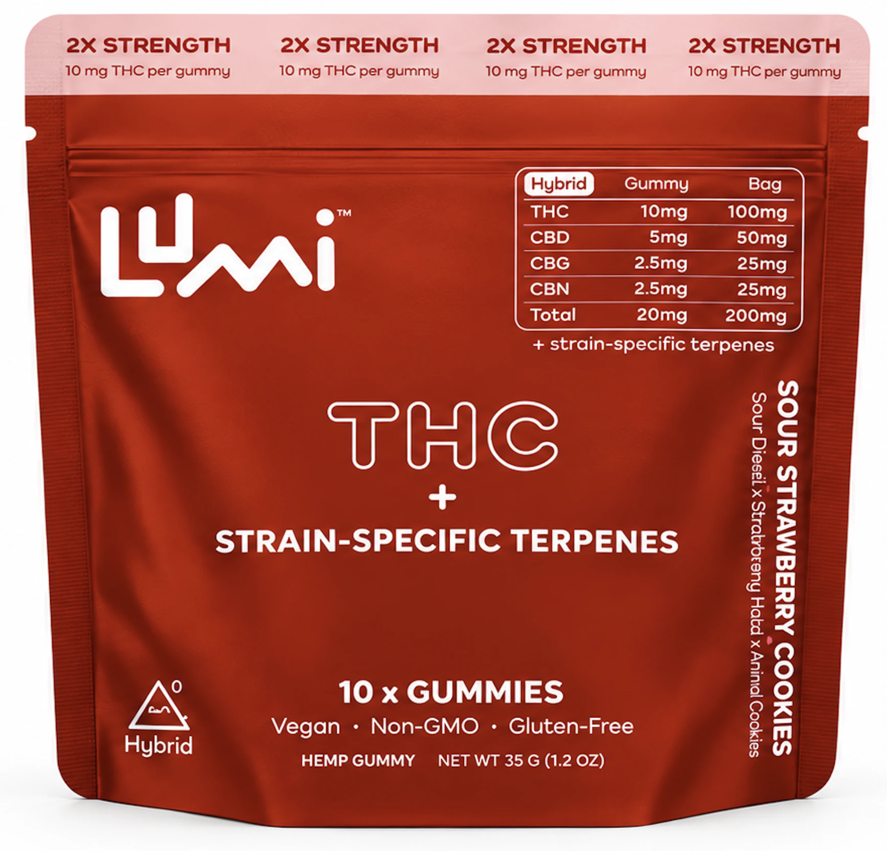 Lumi - Lumi Gummies 10mg x 10pck Sour Strawberry Cookies Main Image