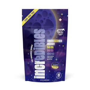 INCREDIBLES - IncrEdibles | 10pk Gummies | Snoozzzierberry 2:1:1 THC:CBN:CBG | 100mg