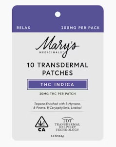 MARY'S MEDICINALS - Mary's Indica Patch 10pk