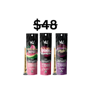West Coast Cure - Jeffery Preroll BUNDLE INDICA | 3x 1.2g Diamond Infused Prerolls