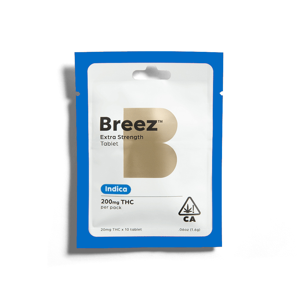 Breez Extra Strength Indica Tablets 10-Pack 200mg