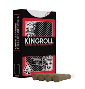 KING ROLL - Kingroll 4pk .75g White Rhino x Cannalope Kush Infused Preroll 4pk