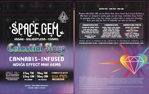 Space Gem - Space Gem - 20ct. 50mg CBD:50mg THC Celestial Sleep - Sweet Fig + Blackberry (Indica)