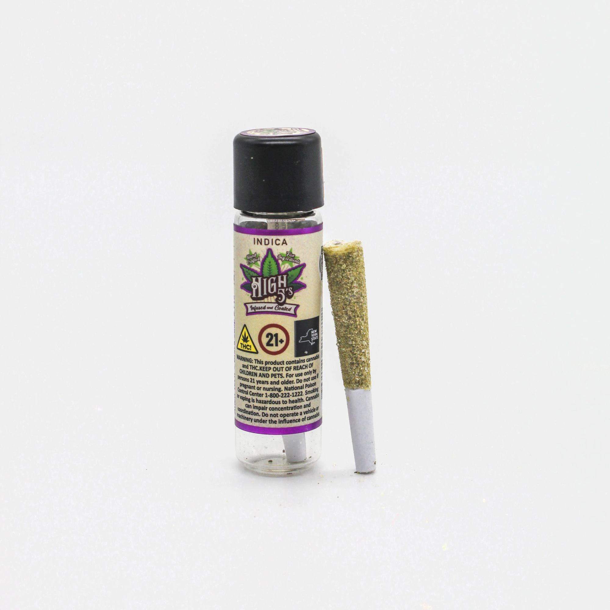 High 5's - High 5 | La Confidential X Watermelon Kush | #21A | Indica | Single Infused Pre-roll | .8g (Duplicate) Main Image
