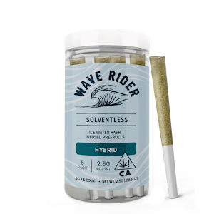 Wave Rider - Wave Rider Hash Infused 5pk Prerolls 2.5g Orange Gelato