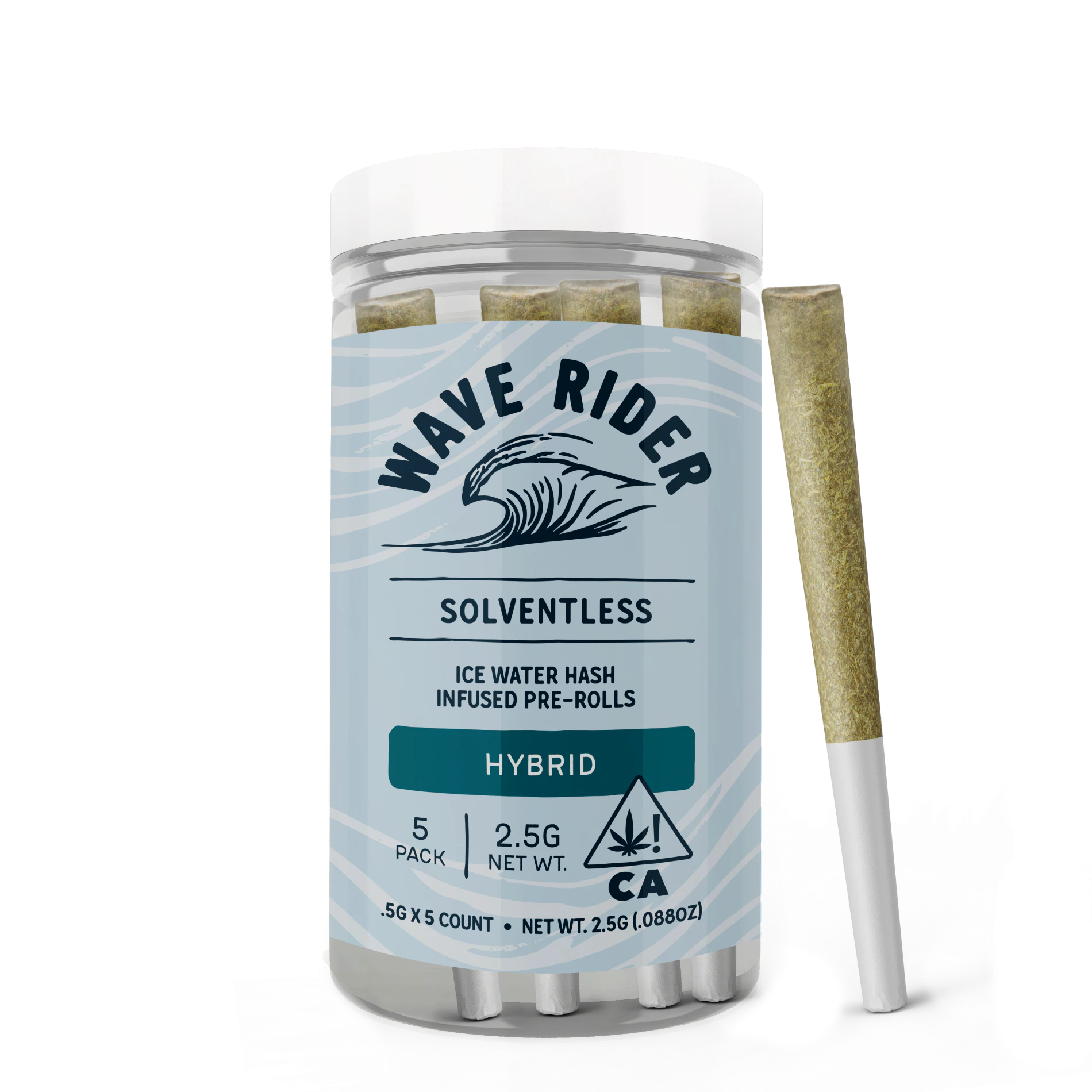 Wave Rider - Wave Rider Hash Infused 5pk Prerolls 2.5g Orange Gelato Main Image