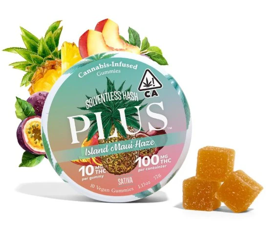 PLUS  - PLUS Island Maui Haze Solventless Gummies 10pk Main Image