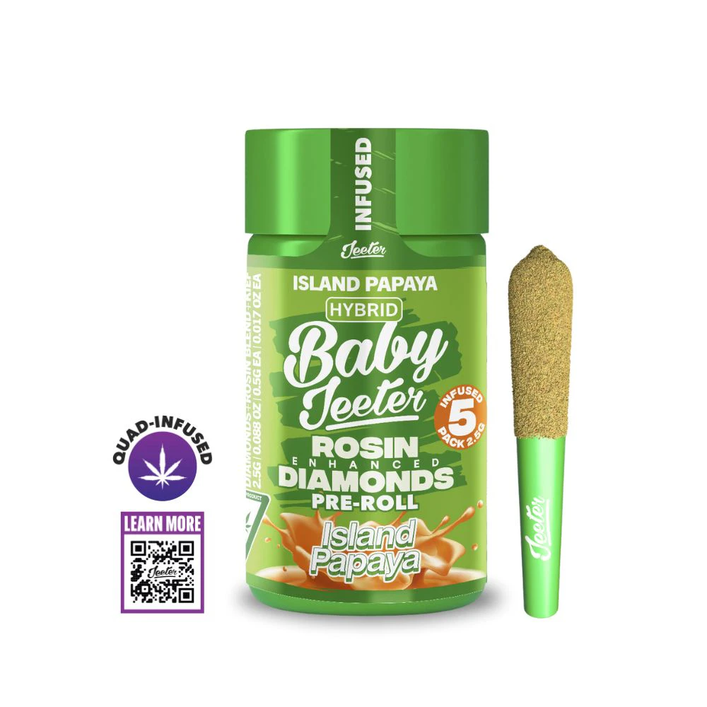 Jeeter - Island Papaya 5pk Infused Prerolls (2.5g total/.5g each) - JEETER Main Image