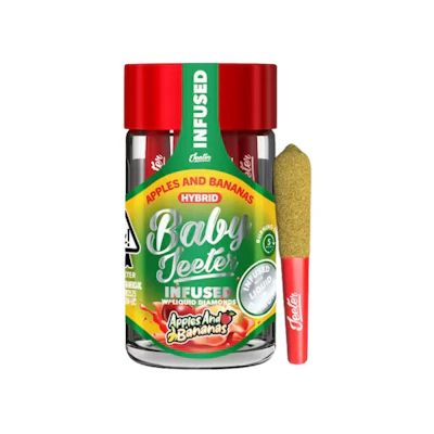 Apples and Bananas infused Baby Jeeter 5-pack pre-rolls, available at From The Earth Santa Ana