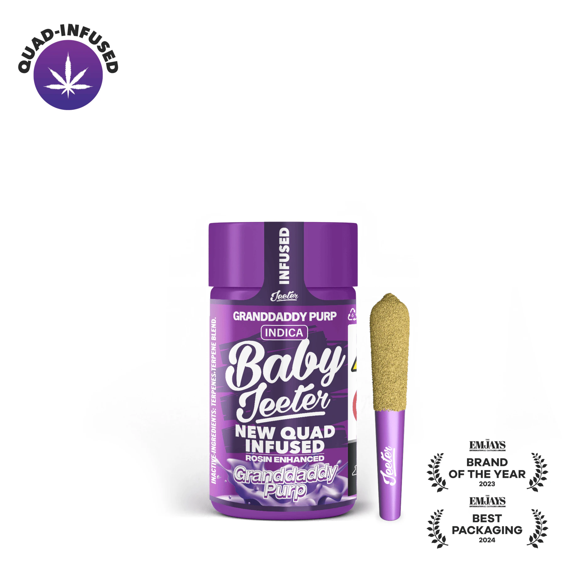 Jeeter - Granddaddy Purp Baby Jeeter 0.5g Pre-Roll 5pk Main Image