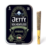 JETTY - Infused Prerolls - White Cookies x Hash Burger - Live Rosin - 5PK - 2.5G