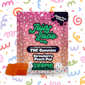 Juicy Lucie | Strawberry Peach Pop Gummies | 200mg