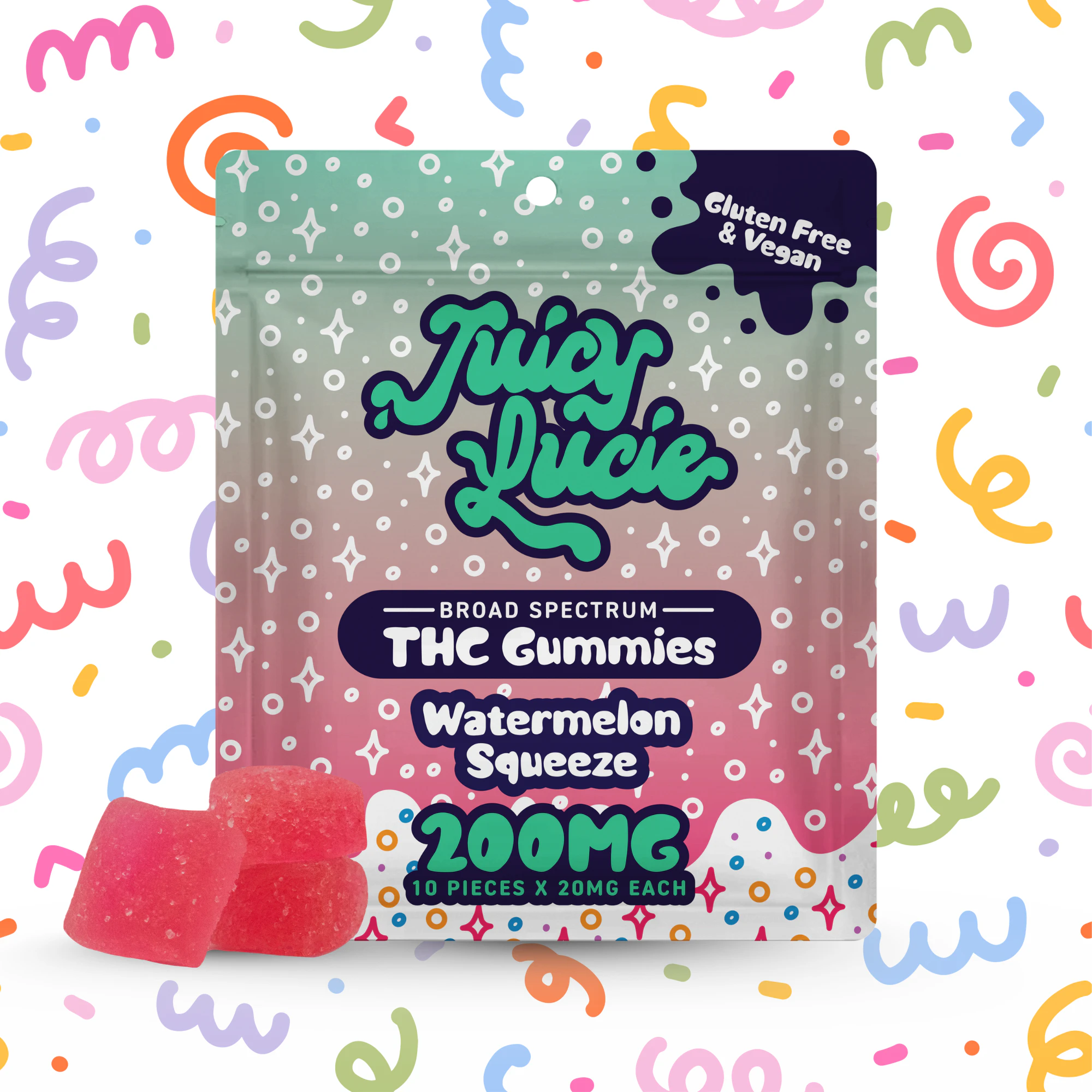 Juicy Lucie - Juicy Lucie | Watermelon Squeeze Gummies | 200mg Main Image