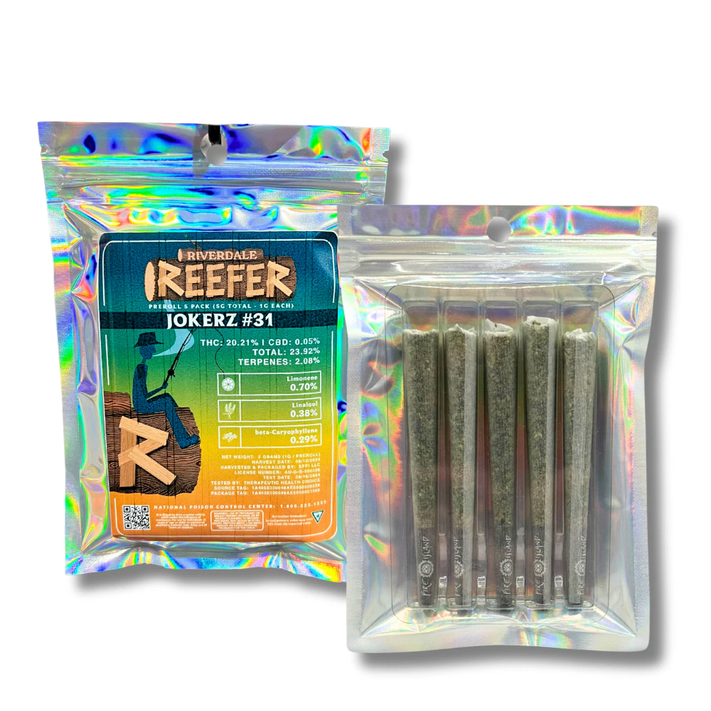 Riverdale Reefer - Jokerz #31 5pk Prerolls (5g total/1g each) - RIVERDALE REEFER Main Image