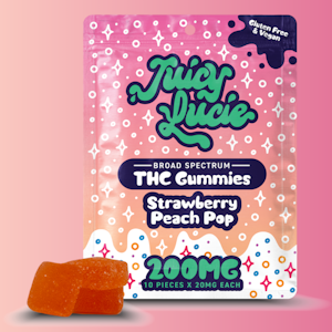 COMMON CITIZEN - Juicy Lucie Strawberry Peach Pop Gummies 200mg (Vegan)