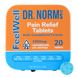 DR. NORM'S - Dr Norms - Pain Relief Tablets THC:THCV:THCA:CBD:CBDA:CBG - 20pk - 1050mg