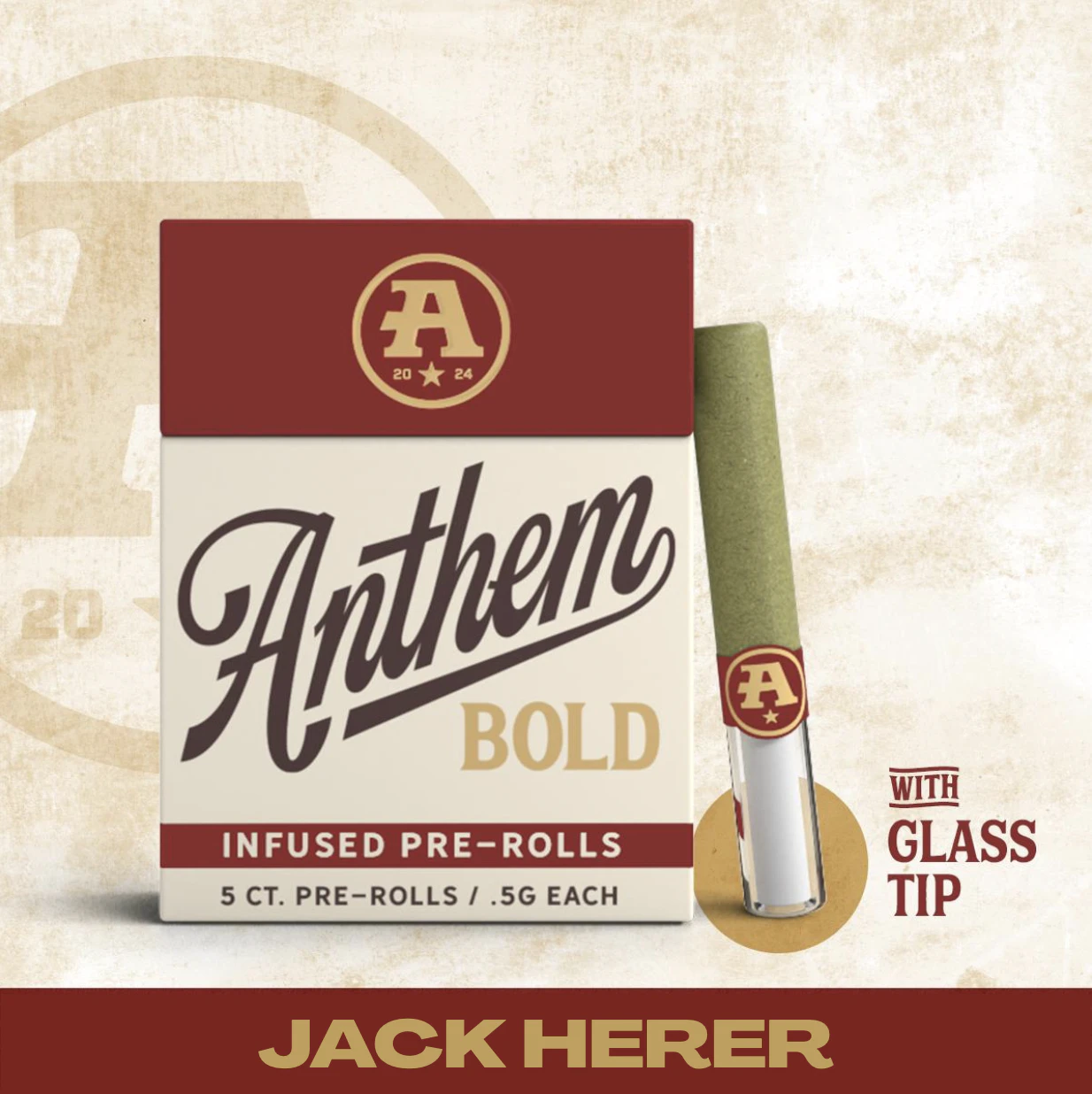 Anthem - Anthem Bold | Jack Herer 5pk | Infused Preroll | 2.5g Main Image