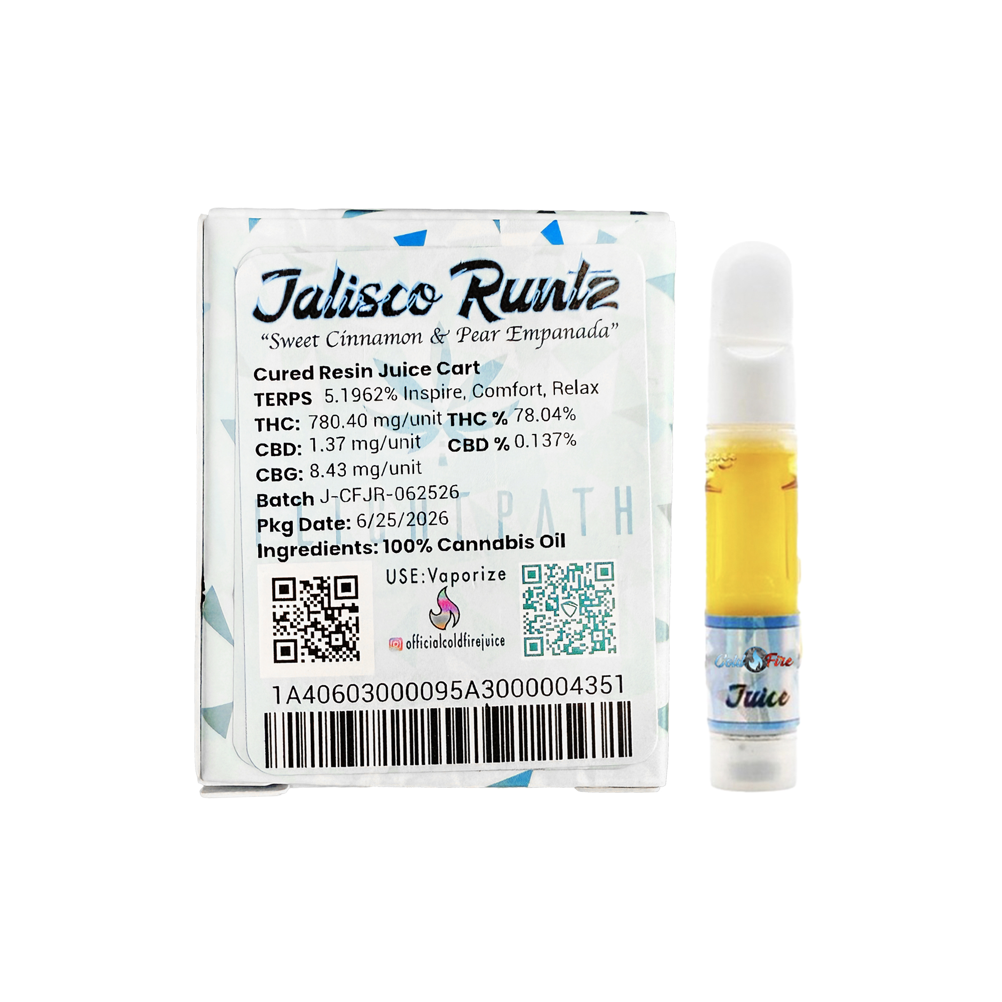 ColdFire x Flight Path Jalisco Runtz Cured Resin Juice Cartridge 1.0g