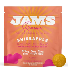 JAMS - Remix Shineapple 2:1:1 Fast Acting 10pk Jellies - 100mg