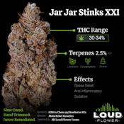 MI Loud - Jar Jar Stinks #21 (Indica) Prepacked - 3.5g