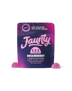 JAUNTY - Jaunty - Dreamberry (1:1:1 THC:CBN:CBD) - 20mg - 10mg x 2ct - Edibles