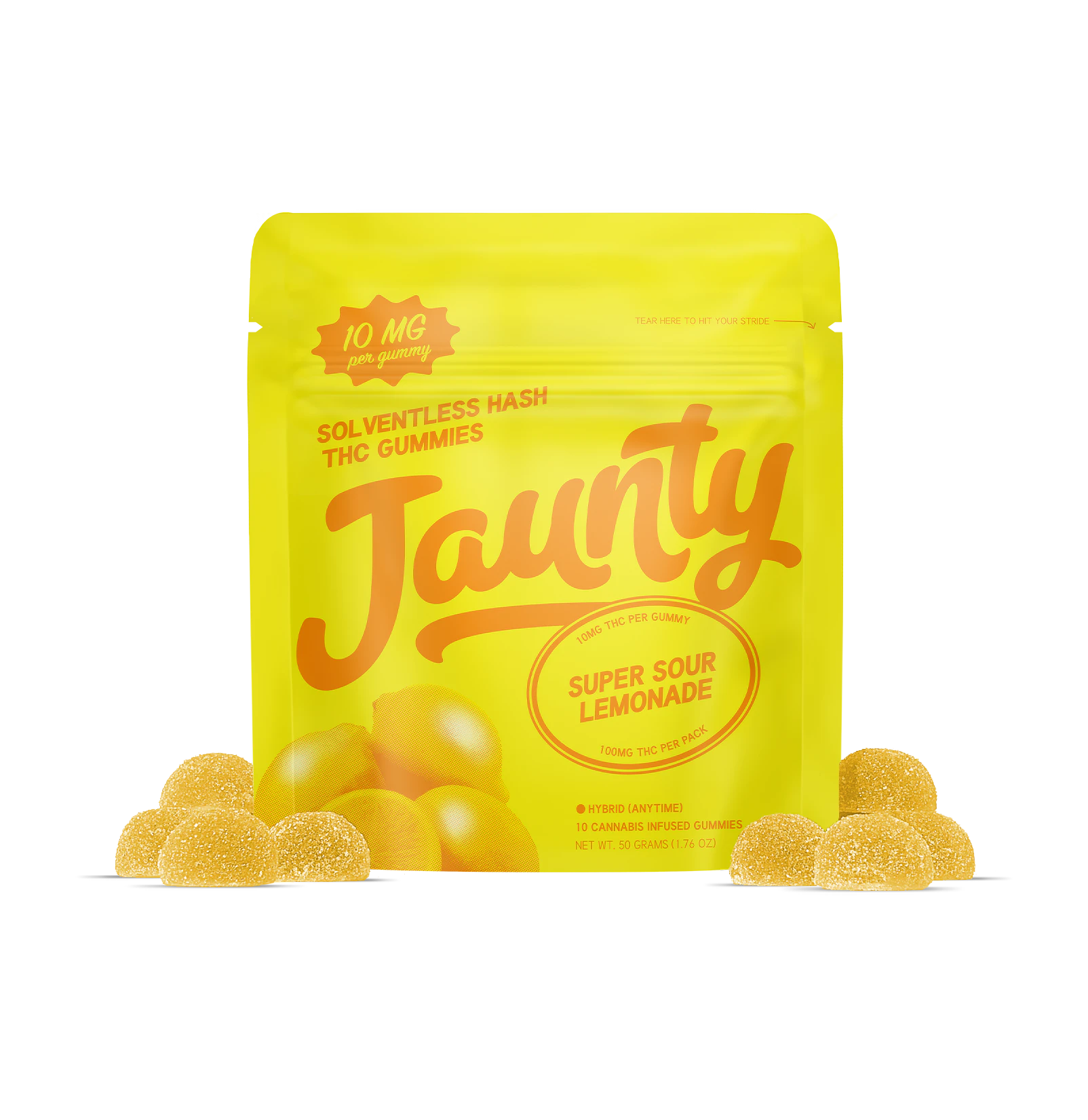 Jaunty - Jaunty | Super Sour Lemon | Hash Gummies | 100mg Main Image