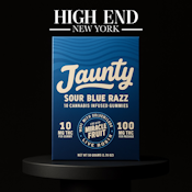 Sour Blue Razz Solventless Live Rosin Gummies| 100mg | 10pk