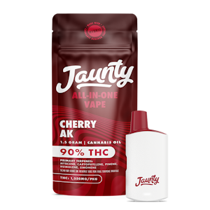 JAUNTY - Jaunty - Cherry AK - 90% THC - 1.5g Palm - AIO Vape Pen
