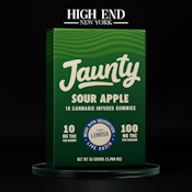 Sour Apple Solventless Live Rosin Gummies| 100mg | 10pk