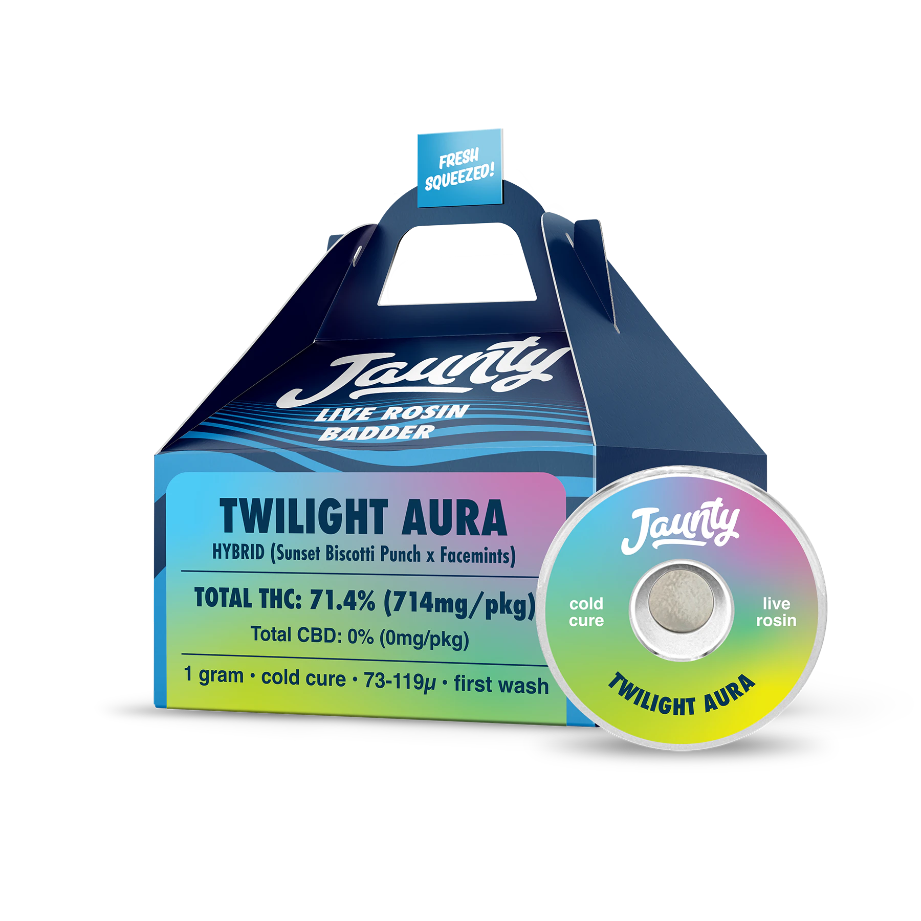Jaunty - Jaunty - Twilight Aura - Badder - 69.40% THC -1g - Live Rosin Main Image