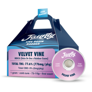 Velvet Vine-Indica- Live Rosin Badder 1g- Jaunty -Refrigerator
