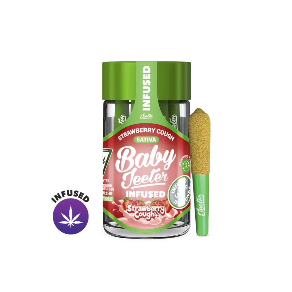 Jeeter - Strawberry Cough 5pk Infused Prerolls (2.5g total/.5g each) - JEETER Main Image