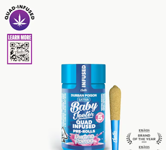 JEETER - JEETER 5PK Durban Poison Quad Infused Baby Jeeter Pack