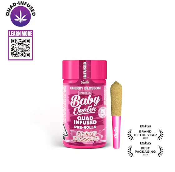 Jeeter - BABY JEETER - Infused Prerolls - Cherry Blossom - Quad Infused - 5PK - 2.5G Main Image