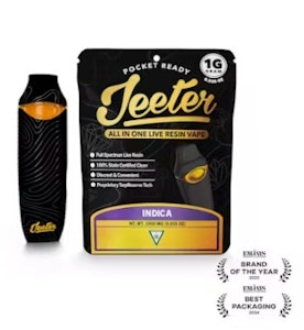 JEETER - Jeeter AIO 1g Bubba Kush LIve Resin Disposable