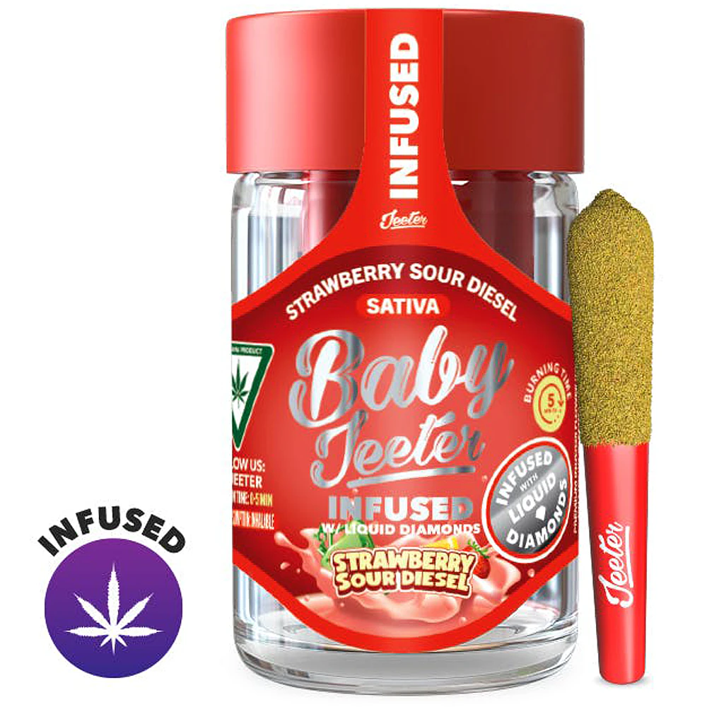 Jeeter - Strawberry Sour Diesel - Infused Preroll 5pk (2.5g) Main Image