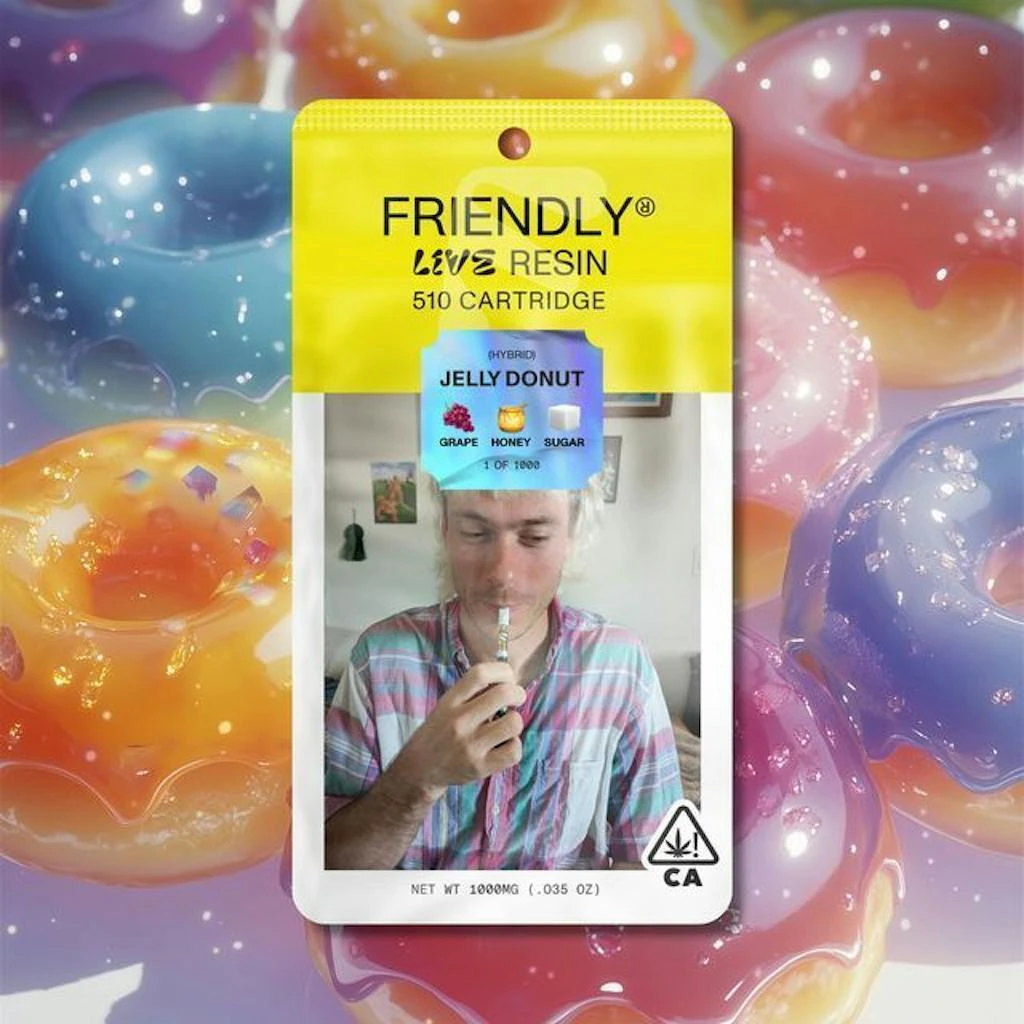 Friendly Brand - Friendly Brand Jelly Donut Live Resin Cartridge 1.0g Main Image