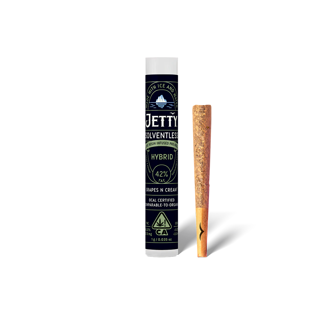 Jetty Extracts - Jetty Extracts - 1g OCal Solventless Rosin Pre Roll - White Cookies x Government Oasis Main Image