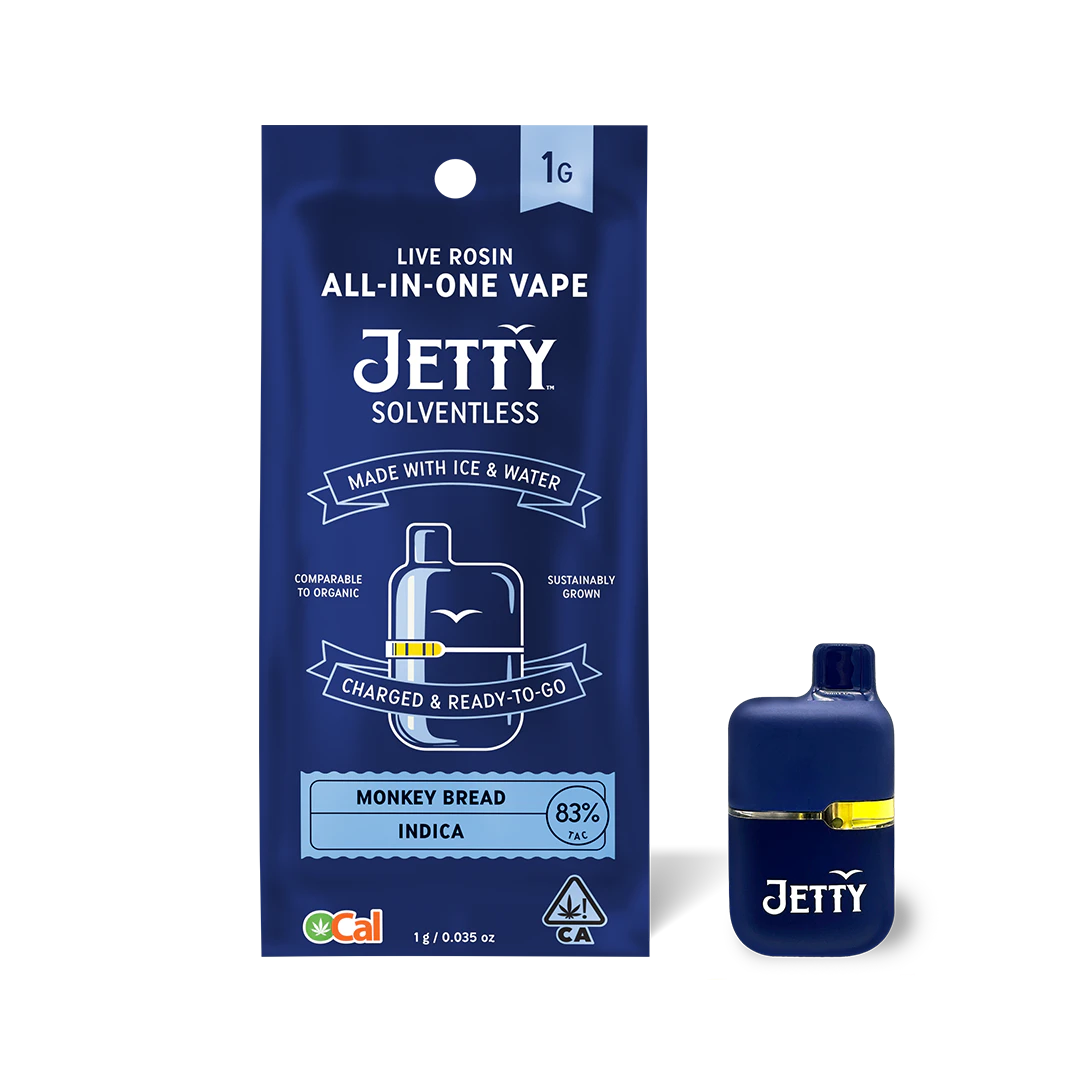 Jetty Extracts - Jetty Extracts - 1g Mini Tank OCal Solventless AIO - Monkey Bread Main Image