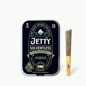 JETTY - JETTY | WHITE COOKIES X HASH BURGER - 5PK INFUSED | PREROLL | 2.5G