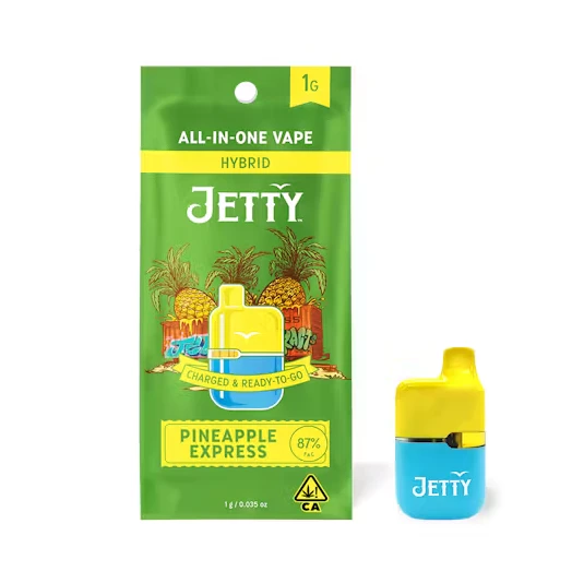 JETTY - JETTY - AIO - Pineapple Express - High THC - Mini Tank - 1G Main Image