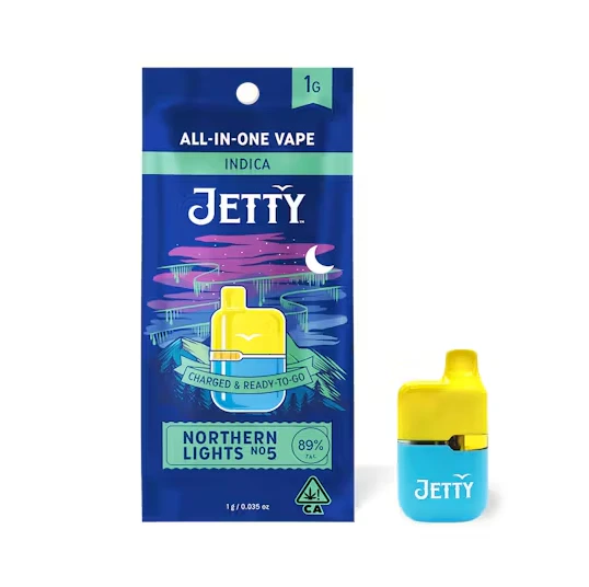 JETTY - JETTY - AIO - Northern Lights #5 - High THC - Mini Tank - 1G Main Image