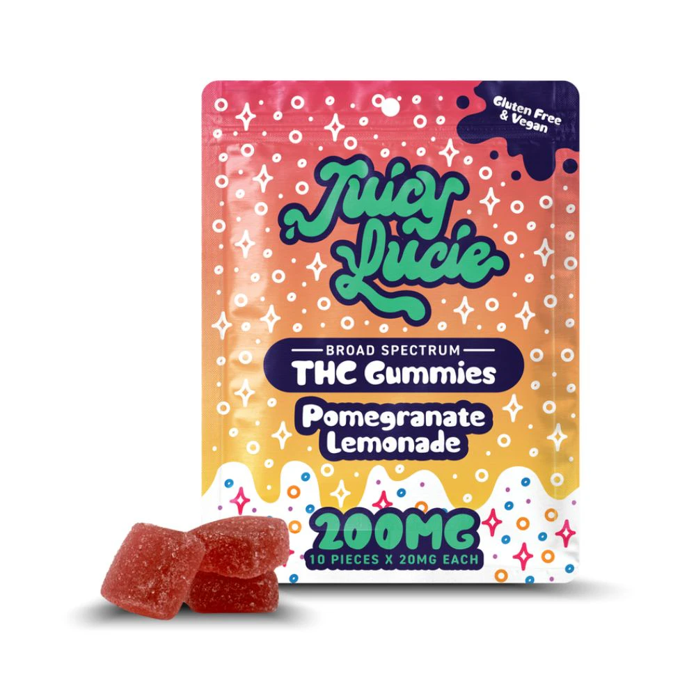 Juicy Lucie - Pomegranate Lemonade 200mg Gummies (10x20mg) - JUICY LUCIE Main Image