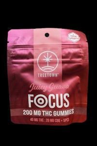 TREETOWN - Focus Juicy Guava Gummies 2 THC : 1 CBG 