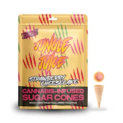 Strawberry Cheesecake 200mg Chocolate Filled Sugar Cones (10x20mg) - JUNGLE JUICE