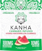 Kanha | Classic Watermelon Hybrid Gummies | 100mg THC (10pk 10mgTHC/gummy)