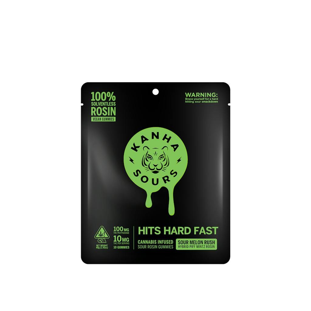Kanha Sours Sour Melon Rush Rosin Nano Gummies 100mg