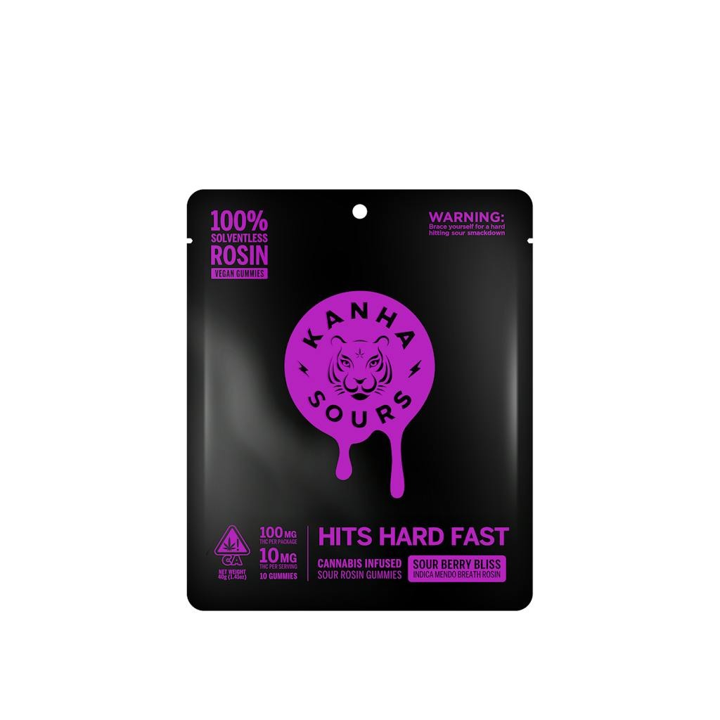 Kanha Sours Sour Berry Bliss Rosin Nano Gummies 100mg