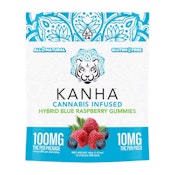 HYBRID BLUE RASPBERRY GUMMIES 100MG - KANHA